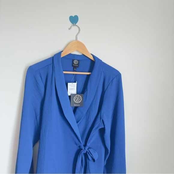 Bobeau Women’s Adult Casual Wrap Long Sleeve Blue Top Jacket XL(Brand New) - Picture 4 of 7